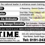 T.I.M.E Institute Jammu Jobs Recruitment 2022