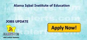 Alama Iqbal Institute of Education Jobs Mentor and Teacher jobs