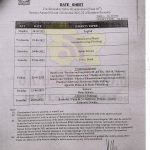 JKBOSE Class 10th Date Sheet Kashmir.