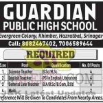 Teacher jobs in Guardian Public School Srinagar.