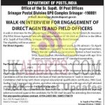 Direct Agents & Field officers jobs in Post Office.