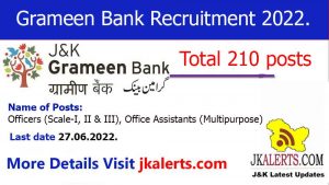 Grameen Bank Recruitment 2022. 210 Posts