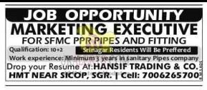 Hansif Trading & Co job 2022 Marketing executive
