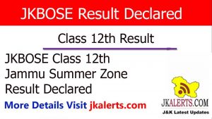 JKBOSE Class 12th Result