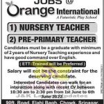 Teacher jobs in Orange International School.
