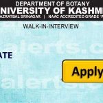 University of Kashmir Walk-in-Interview Junior Research Fellow 