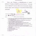 Corrigendum- Date sheet for MBA(IB) instead of PGDCCM, university of Jammu
