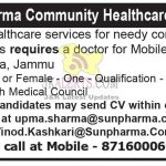 Doctor job in Sun Pharma Community Healthcare Society.