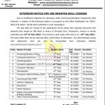 Extension notice for job oriented skill courses Govt. Polytechnic, Jammu