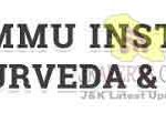 Jammu Institute of Ayurved & Research Jobs Recruitment 2022