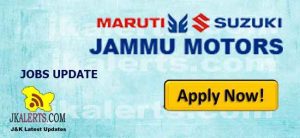 Jammu Motors Jobs Recruitment 2022.