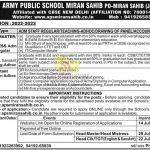 Jobs in Army public school Miran sahib