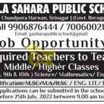 Jobs in G.A Sahara Public School