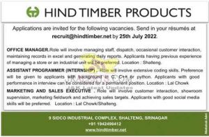 Jobs in Hind Timber Products.