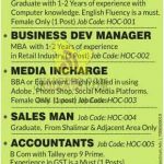 Jobs in Noufa Retail Pvt. Ltd Front Desk Executive Business Dev ManagerMedia inchargeSalesmanAccountant