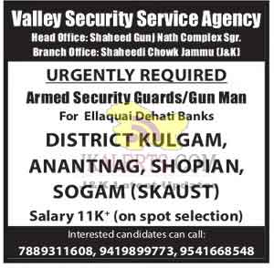 Jobs in valley security services agency Armed Security GuardsGun Man 