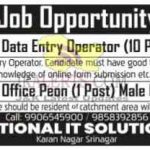 National IT solutions job 2022 Data Entry operatorOffice Peon