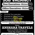 Tour and Office Executive jobs in Anshara Travels Srinagar 04 vacancies.