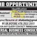 Universal Business Consultants Office assistants jobs