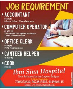 Jobs in Ibni Sina Hospital