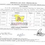 GOVT AMT School Srinagar GNM 3rd year Examination Notification