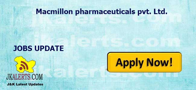 Macmillon pharmaceuticals pvt. Ltd. jobs