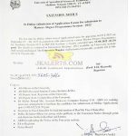 SKUAST Kashmir Extension Notice for Admission to various Masters degree programmes 2022