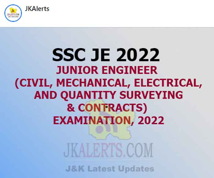 SSC JE 2022 Notification.