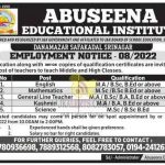 Teacher jobs in Abuseena Educational Institute Srinagar.