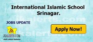 Jobs in International Islamic School Srinagar.