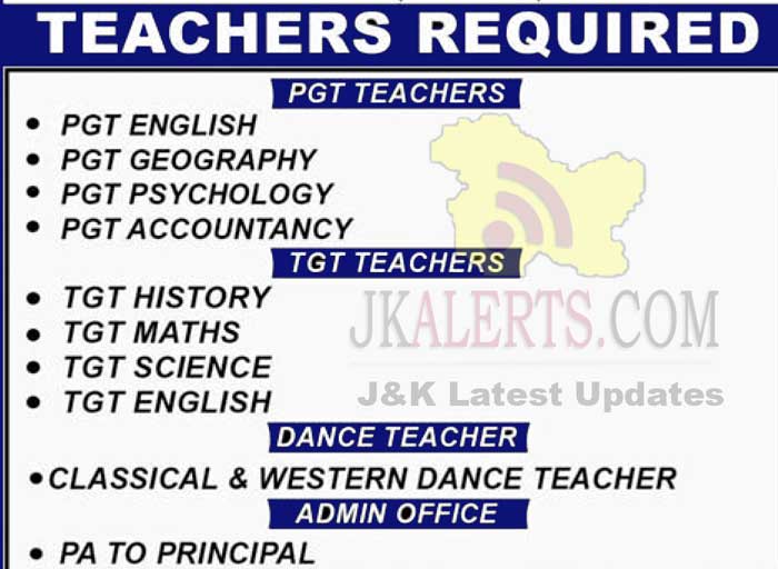 GD Goenka Jammu Jobs Recruitment 2022. Teacher and PA Vacancies.