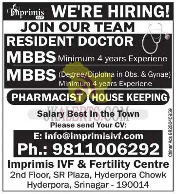 Imprimis IVF and Fertility Centre Jobs