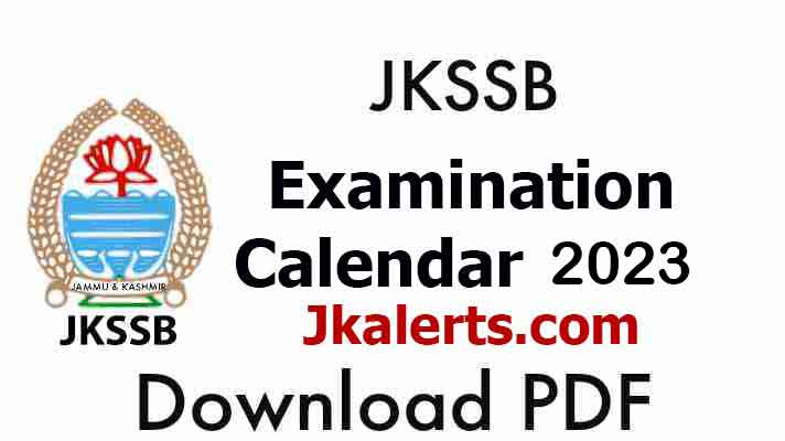 JKSSB Examination Calendar 2023 CBT exam schedule.