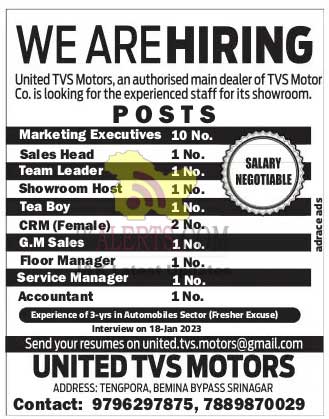 United-TVS-Jobs