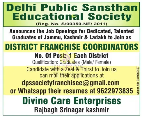 Jobs in Delhi Public Sansthan Educational Society