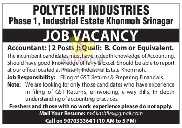 Jobs in Polytech industries