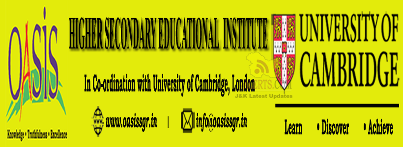 Oasis Higher Secondary Educational Institute Teacher Jobs in Srinagar