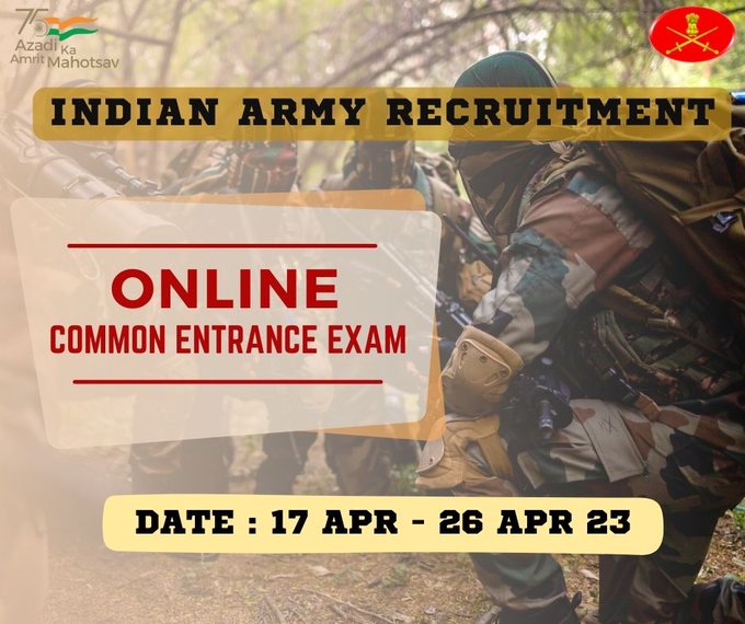 CEE (2023-24) for Recruitment into Indian Army.