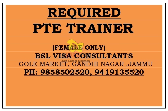 PTE Trainer Jobs in BSL Visa Consultants.