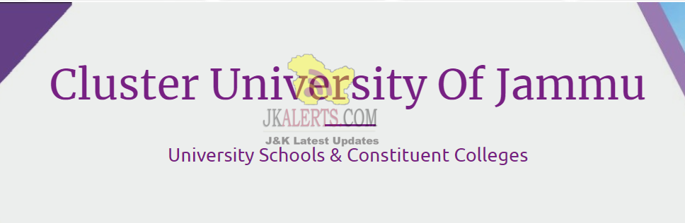 Cluster University of Jammu Jobs