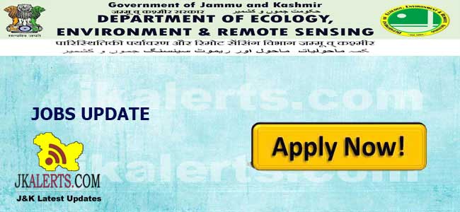 Jobs in J&K Dept of Ecology, Environment and Remote Sensing
