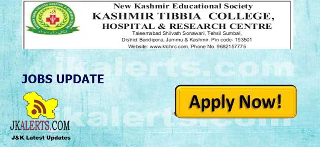 Kashmir Tibbia College, Hospital and Research Centre Jobs.