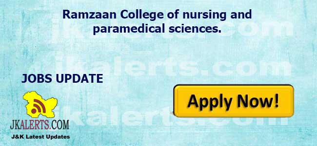 Lecturer Job in Ramzaan College of nursing and paramedical sciences.