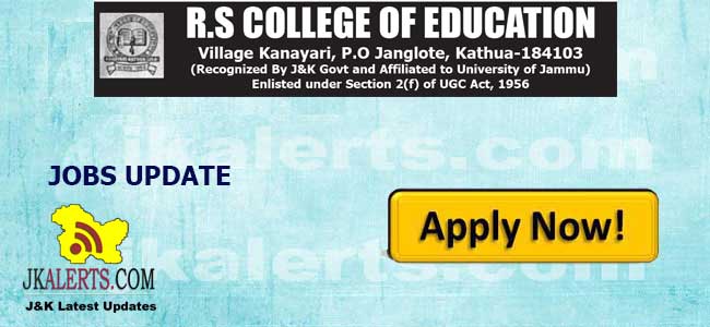 Lecturers Jobs in R.S College of Education.