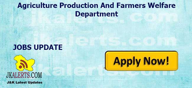 Agriculture Production And Farmers Welfare Department Waiting List Notice.