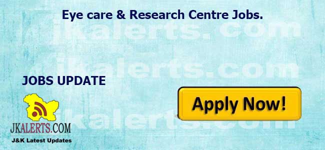 Eye Care & Research Centre Jobs.