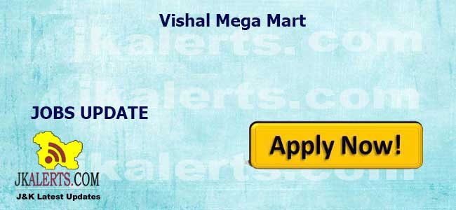 Retail Associate Jobs in Vishal Mega Mart.
