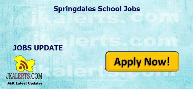 Springdales School Jobs 2023.