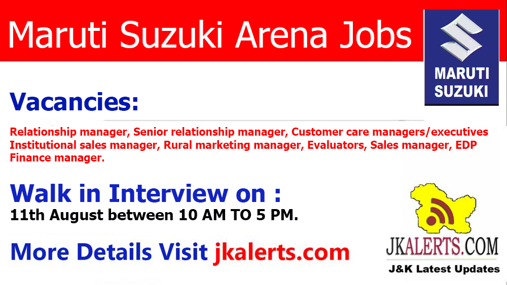 Maruti Suzuki Arena Jobs