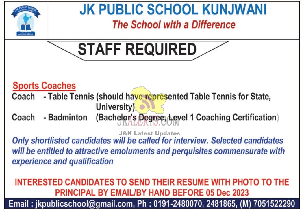 Jobs in JK Public School kunjwani